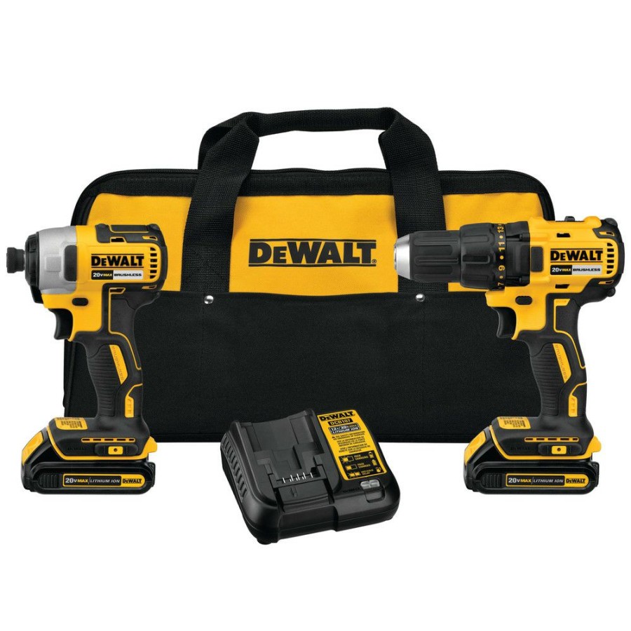 Power Tools * | Dewalt Dck277C2 20V Max 1.5 Ah Cordless Lithium-Ion Compact Brushless Drill And Impact Driver Combo Kit