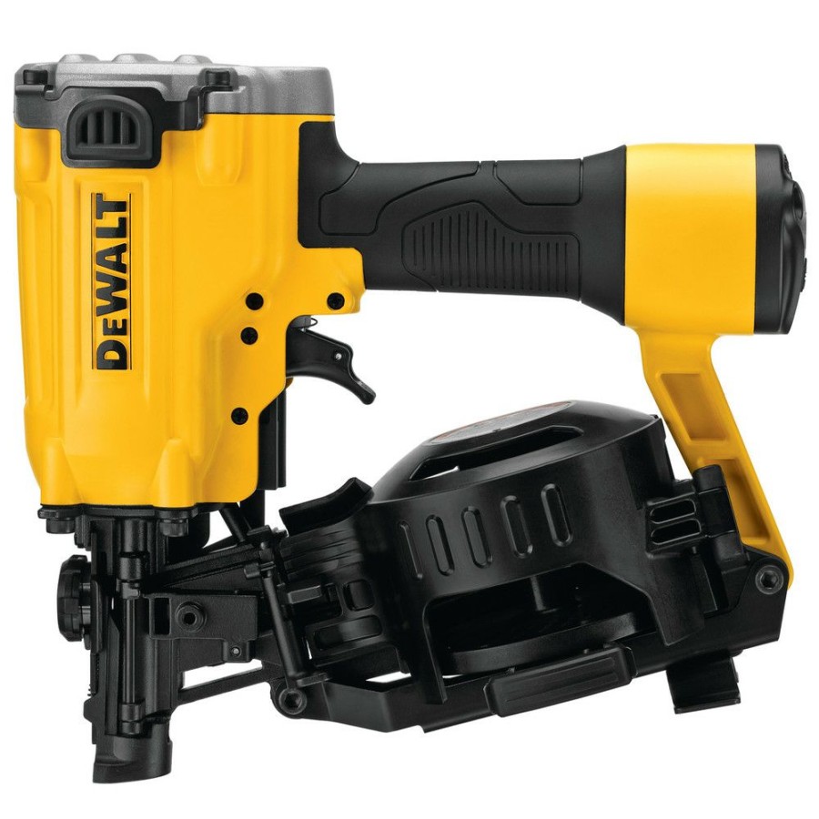 Air Tools And Equipment * | Dewalt Dw45Rn 15 Degree 1-3/4 In. Pneumatic Coil Roofing Nailer