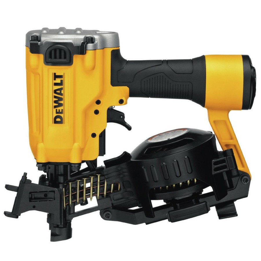 Air Tools And Equipment * | Dewalt Dw45Rn 15 Degree 1-3/4 In. Pneumatic Coil Roofing Nailer