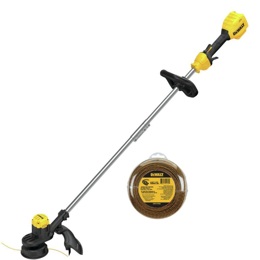 Outdoor Tools And Equipment * | Dewalt Dcst925B-Dwo1Dt802 20V Max Lithium-Ion 13 In. Cordless String Trimmer And 0.080 In. X 225 Ft. String Trimmer Line Bundle (Tool Only)