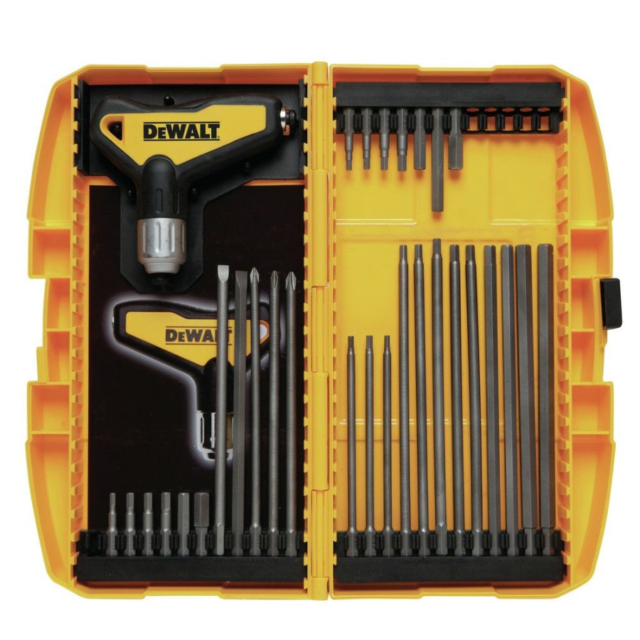 Hand Tools * | Dewalt Dwht70265 31 Piece Ratcheting T Handle Hex Key Set