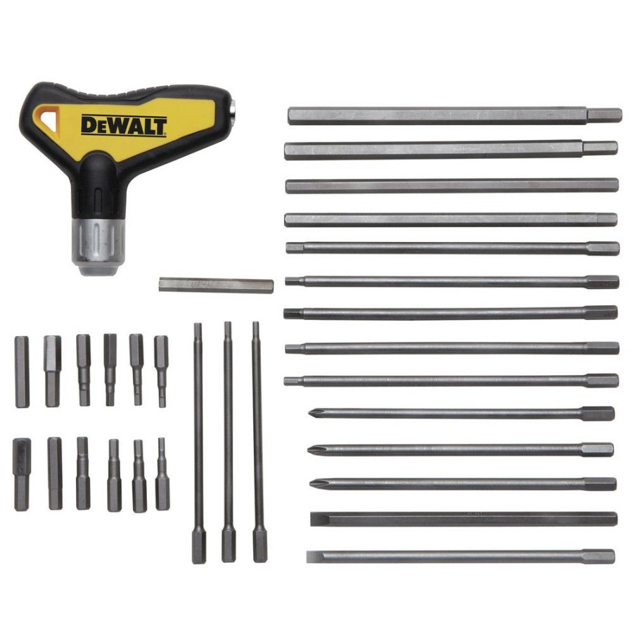 Hand Tools * | Dewalt Dwht70265 31 Piece Ratcheting T Handle Hex Key Set