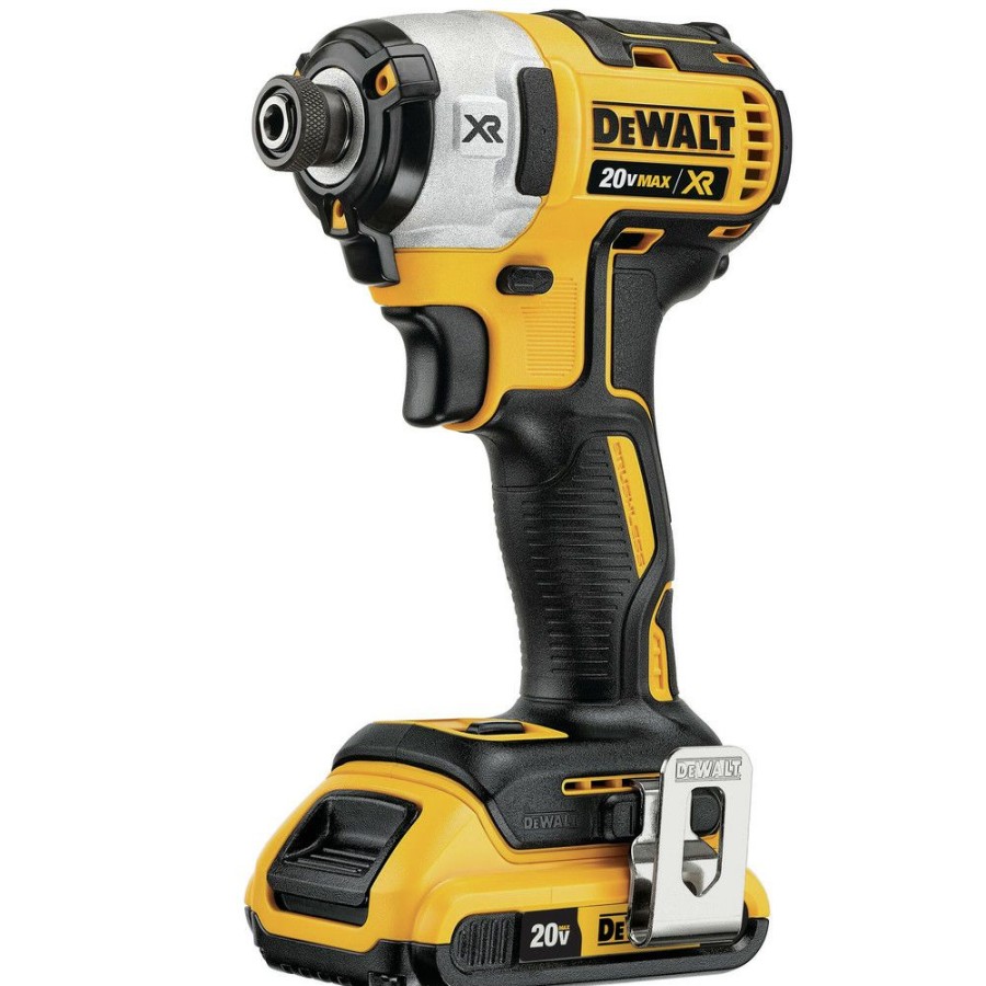 Power Tools * | Dewalt Dck2100D1T1 20V Max Xr Brushless Lithium-Ion 1/4 In. Cordless Impact Driver / 1/2 In. Hammer Drill Driver Combo Kit With Flexvolt Advantage (2 Ah / 6 Ah)