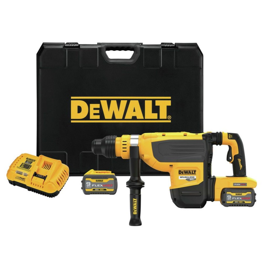 Power Tools * | Dewalt Dch735X2 60V Max Brushless Lithium-Ion 1-7/8 In. Cordless Sds Max Combination Rotary Hammer Kit With 2 Batteries (9 Ah)