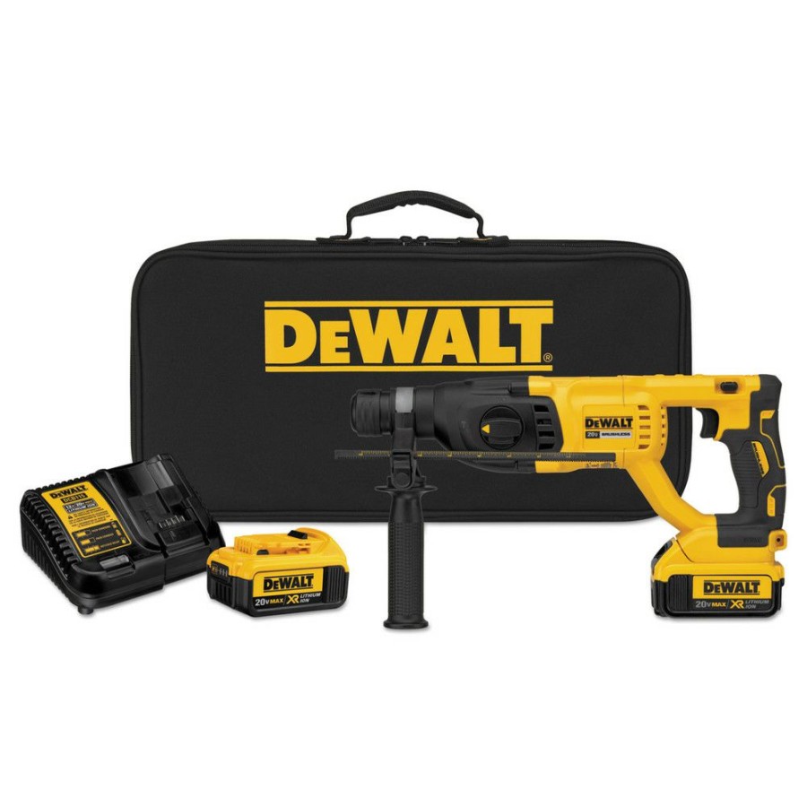 Power Tools * | Dewalt Dch133M2 20V Max Xr Lithium-Ion D-Handle Sds-Plus 1 In. Cordless Rotary Hammer Kit With 2 Batteries (4 Ah)