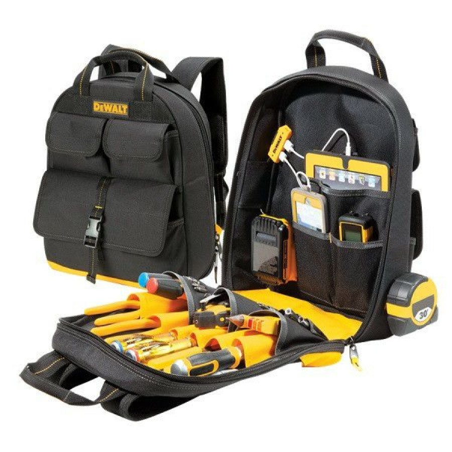 Tool Storage * | Dewalt Dgc530 23-Pocket Usb Charging Tool Backpack