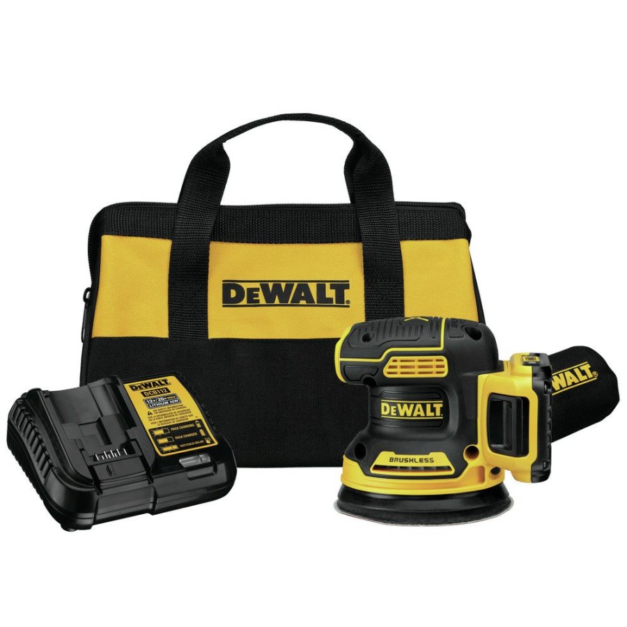 Power Tools * | Dewalt Dcw210D1 20V Max Xr Brushless Lithium-Ion Variable Speed 5 In. Cordless Random Orbital Sander Kit (2 Ah)