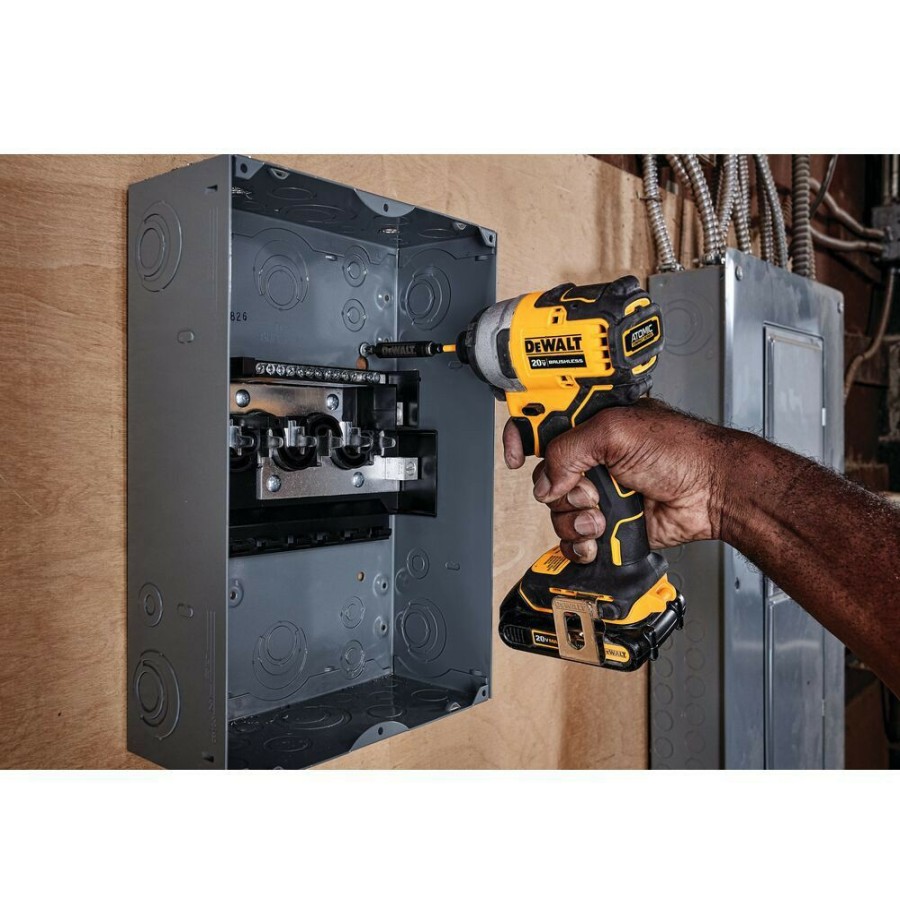 Power Tools * | Dewalt Dcf809B Atomic 20V Max Brushless Lithium-Ion 1/4 In. Cordless Impact Driver (Tool Only)