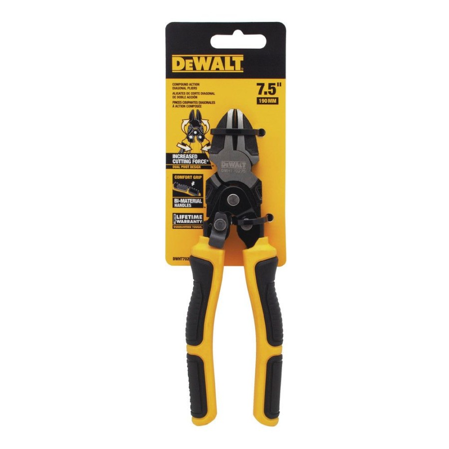 Hand Tools * | Dewalt Dwht70275 Compound Action Diagonal Pliers