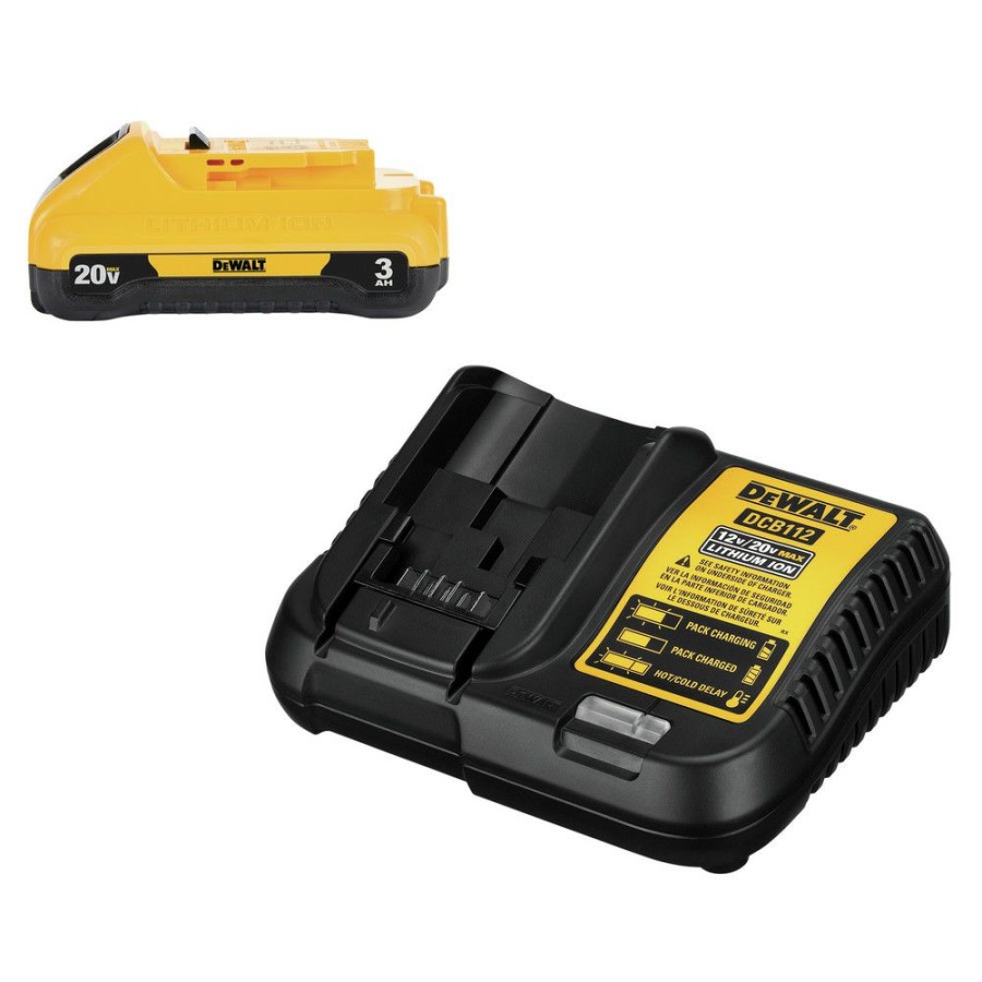 Power Tools * | Dewalt Dcb230C 20V Max 3 Ah Lithium-Ion Compact Battery And Charger Starter Kit