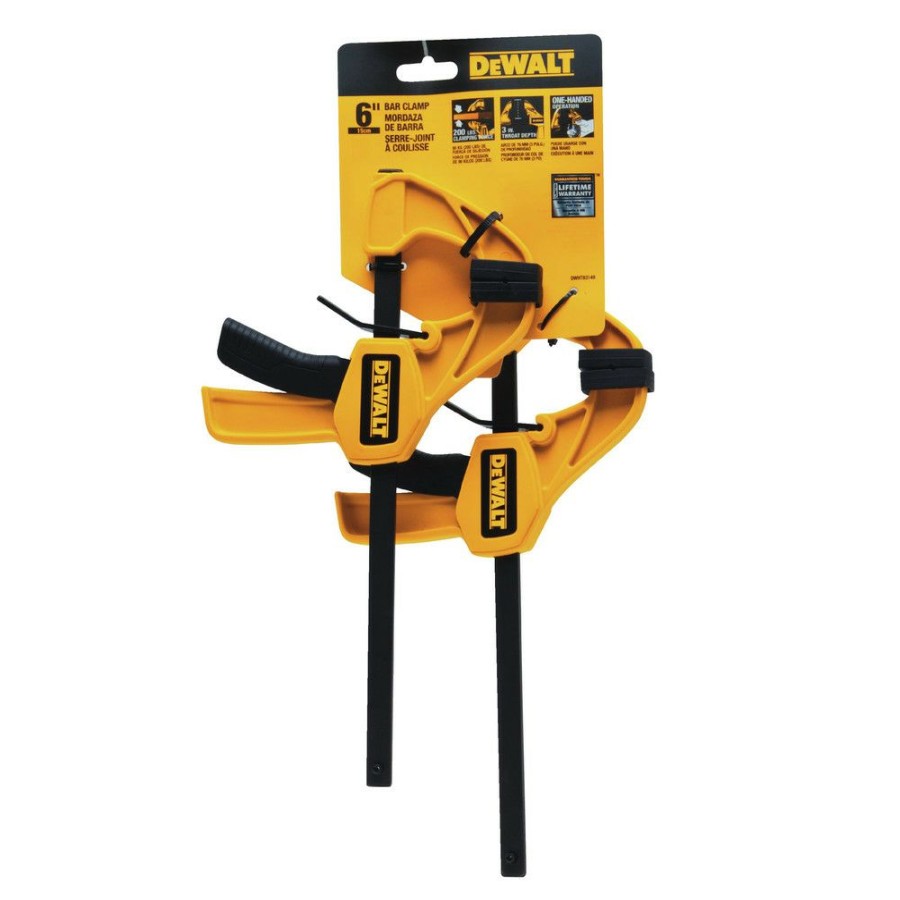 Hand Tools * | Dewalt Dwht83149 (2-Pack) 6 In. Medium Bar Clamps