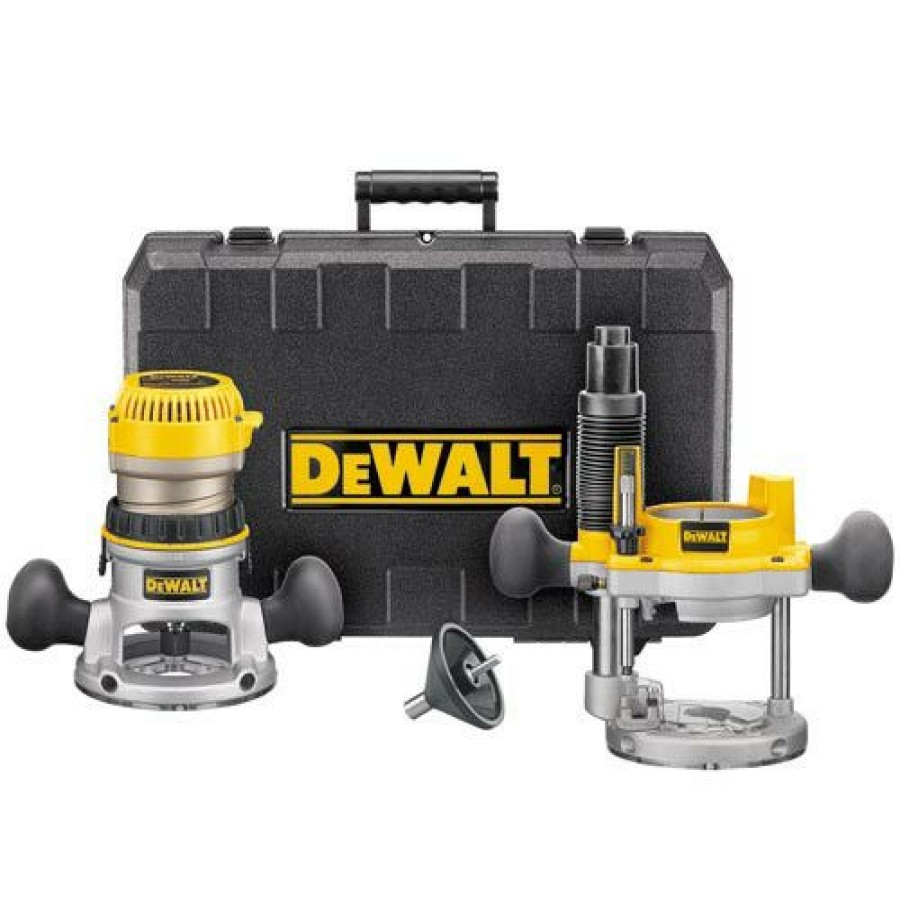 Power Tools * | Dewalt Dw616Pk 1-3/4 Hp Fixed Base And Plunge Router Combo Kit