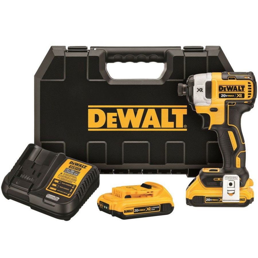 Power Tools * | Dewalt Dcf887D2 20V Max Xr Brushless Lithium-Ion 1/4 In. Cordless 3-Speed Impact Driver Kit With (2) 2 Ah Batteries