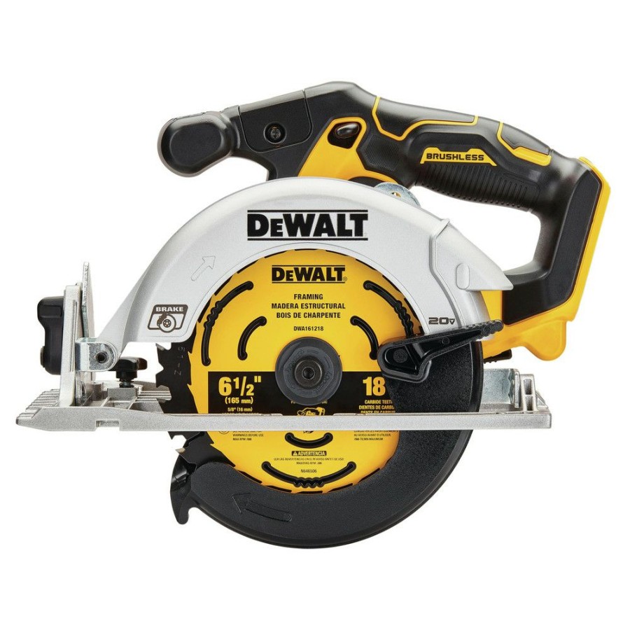 Power Tools * | Dewalt Dcs565B 20V Max Brushless Lithium-Ion 6-1/2 In. Cordless Circular Saw (Tool Only)