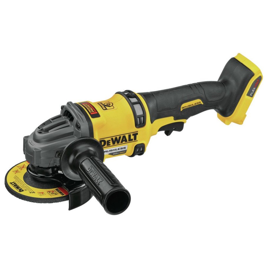 Power Tools * | Dewalt Dcg418B Flexvolt 60V Max Brushless Lithium-Ion 4-1/2 In. 6 In. Cordless Grinder With Kickback Brake (Tool Only)