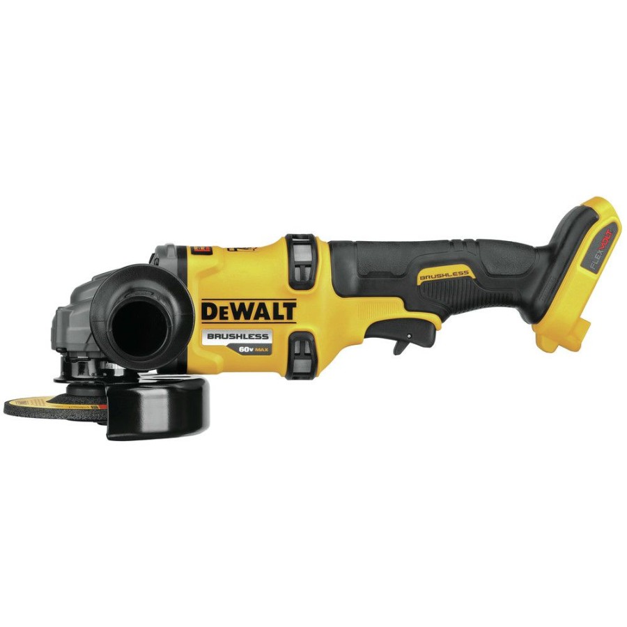 Power Tools * | Dewalt Dcg418B Flexvolt 60V Max Brushless Lithium-Ion 4-1/2 In. 6 In. Cordless Grinder With Kickback Brake (Tool Only)