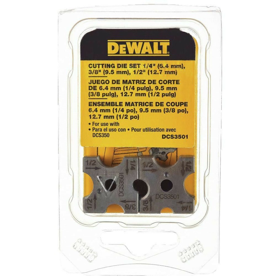 Hand Tools * | Dewalt Dcs3501 1/4 In., 3/8 In., 1/2 In. Replacement Cutting Die Set