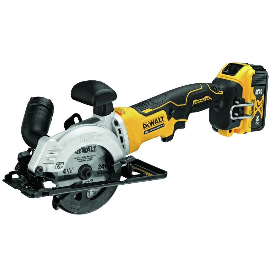 Power Tools * | Dewalt Dcs571P1 Atomic 20V Max Brushless 4-1/2 In. Cordless Circular Saw Kit (5 Ah)