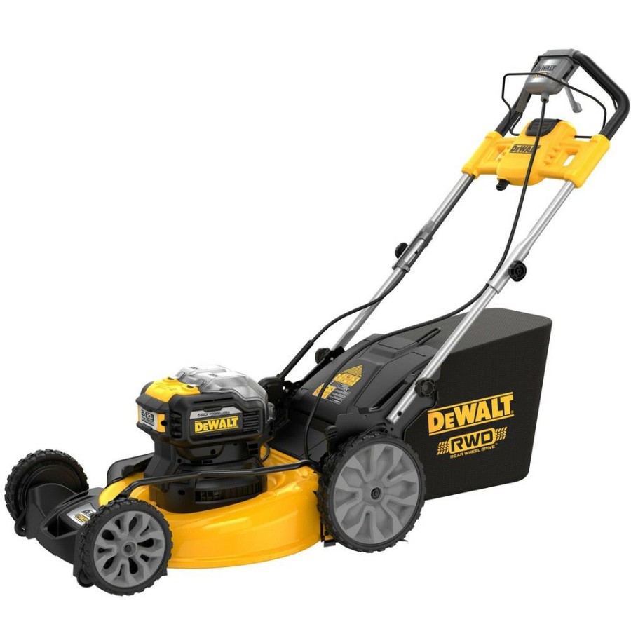 Outdoor Tools And Equipment * | Dewalt Dcmwsp255U2 2X20V Max Xr Brushless Lithium-Ion 21-1/2 In. Cordless Rear Wheel Drive Self-Propelled Lawn Mower Kit With 2 Batteries (10 Ah)