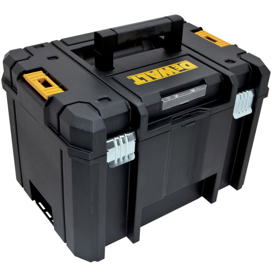 Tool Storage * | Dewalt Dwst17806 13 In. X 17-1/4 In. X 11-7/8 In. Tstak Vi Deep Storage Box With Flat Top Black