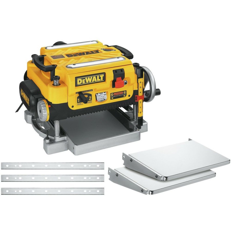 Power Tools * | Dewalt Dw735Xdw7350-Bndl 13 In. Two-Speed Thickness Planer With Support Tables, Extra Knives And Mobile Stand