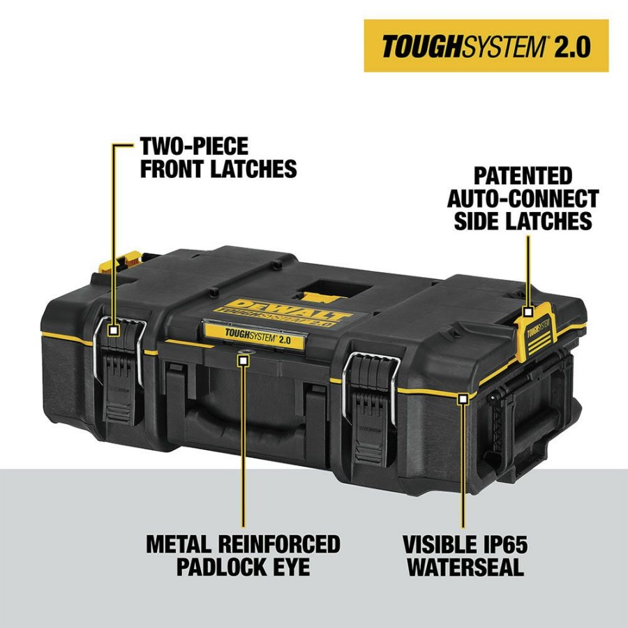 Tool Storage * | Dewalt Dwst08165 14-3/4 In. X 14-3/4 In. X 7 In. Toughsystem 2.0 Tool Box Black