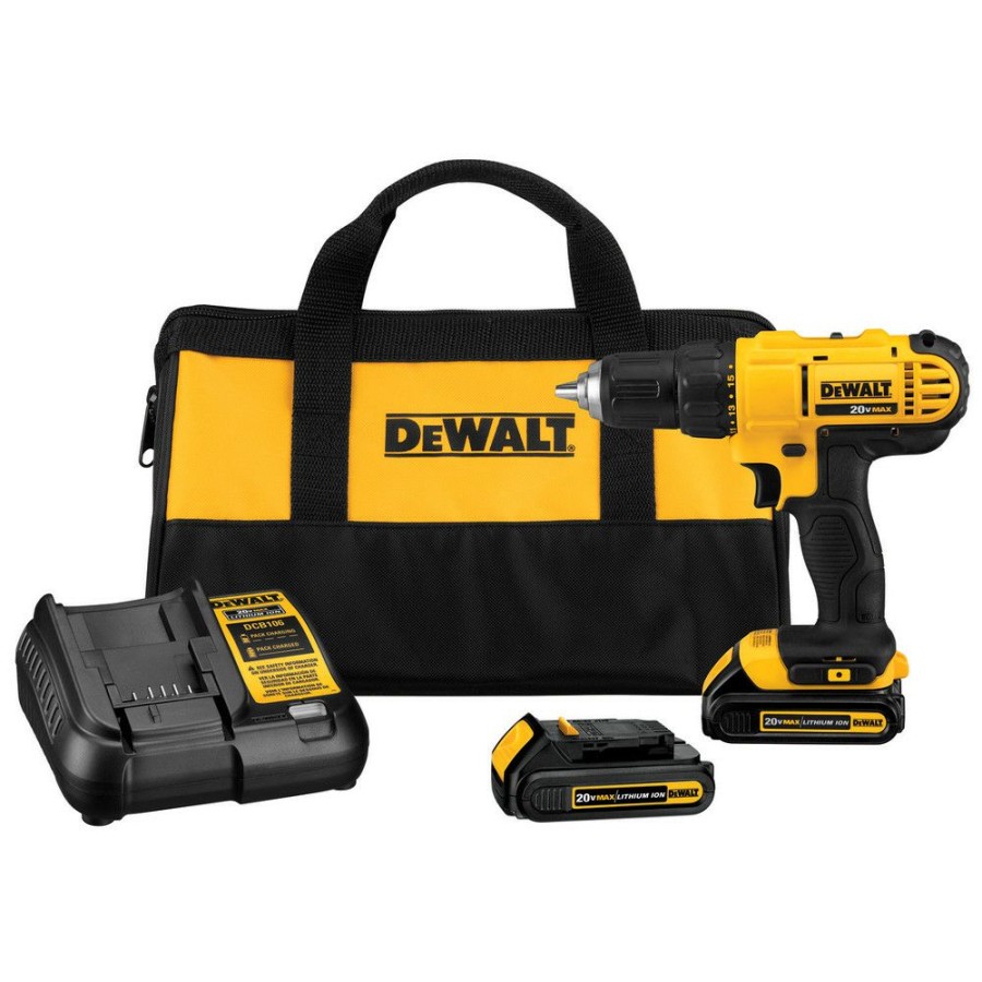 Power Tools * | Dewalt Dcd771C2 & Dcs391B 20V Max Cordless Lithium-Ion 1/2 In. Compact Drill Driver Kit With 20V Max Cordless Lithium-Ion 6-1/2 In. Circular Saw