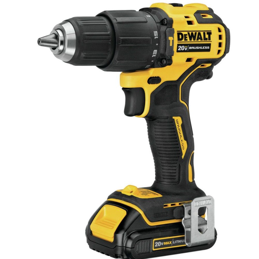 Power Tools * | Dewalt Dcd709C2 Atomic 20V Max Brushless Compact Lithium-Ion 1/2 In. Cordless Hammer Drill/Driver Kit (1.5 Ah)