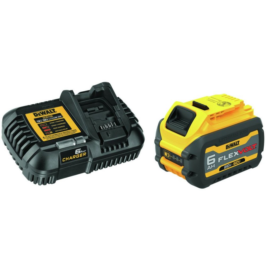 Power Tools * | Dewalt Dcb606C Flexvolt 20V/60V Max Lithium-Ion Battery And Charger Starter Kit (6 Ah)