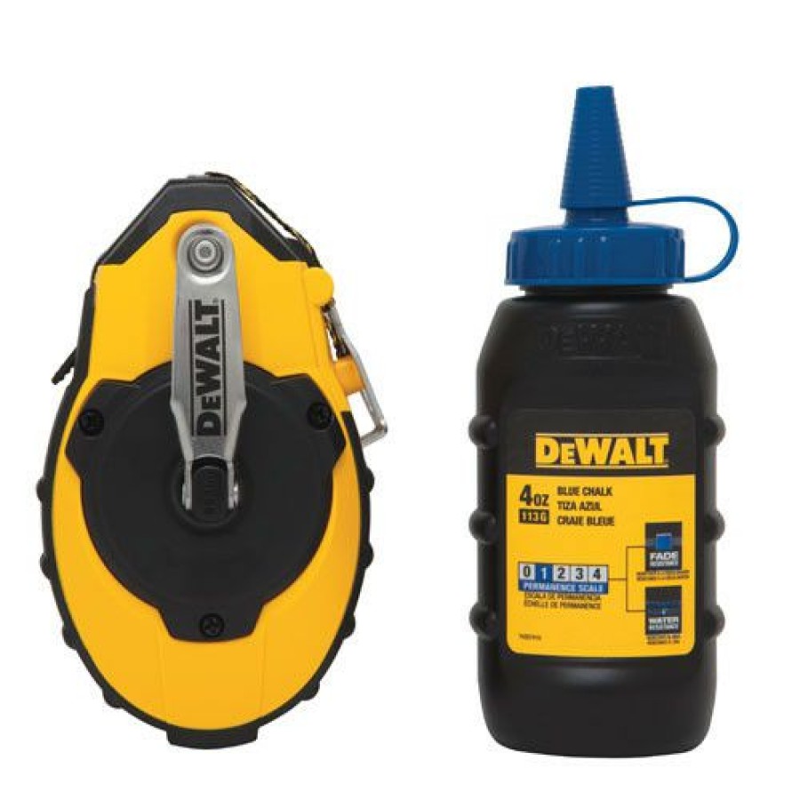 Hand Tools * | Dewalt Dwht47373L Chalk Reel Kit With 4 Oz. Blue Chalk