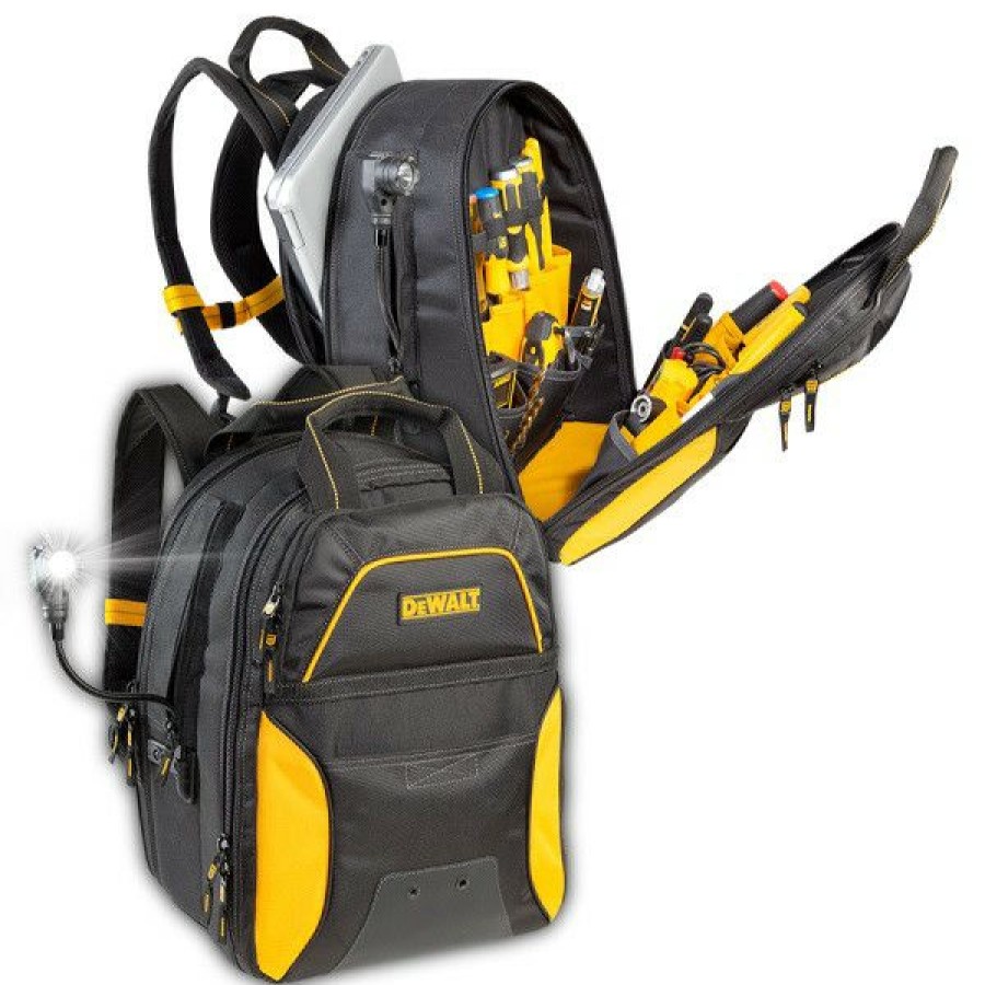 Tool Storage * | Dewalt Dgcl33 33-Pocket Lighted Usb Charging Tool Backpack