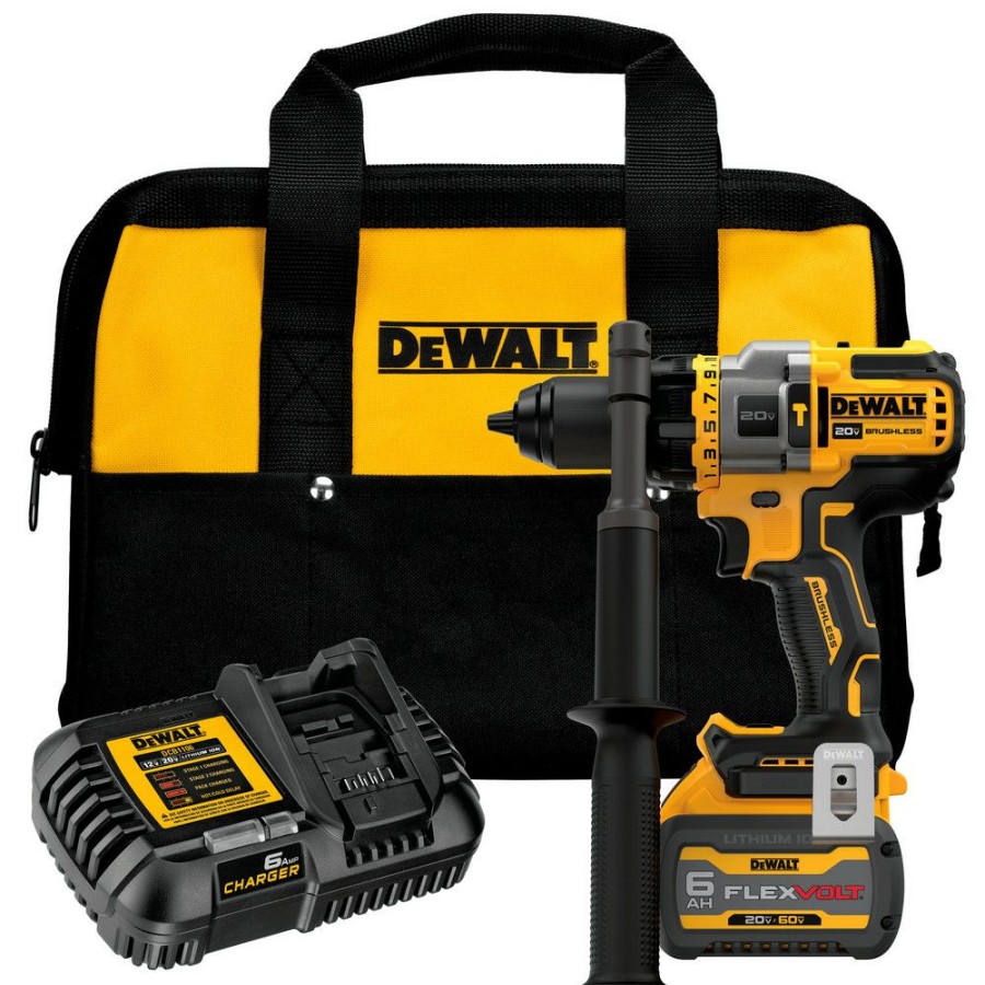 Power Tools * | Dewalt Dcd999T1 20V Max Brushless Lithium-Ion 1/2 In. Cordless Hammer Drill Driver Kit With Flexvolt Advantage (6 Ah)