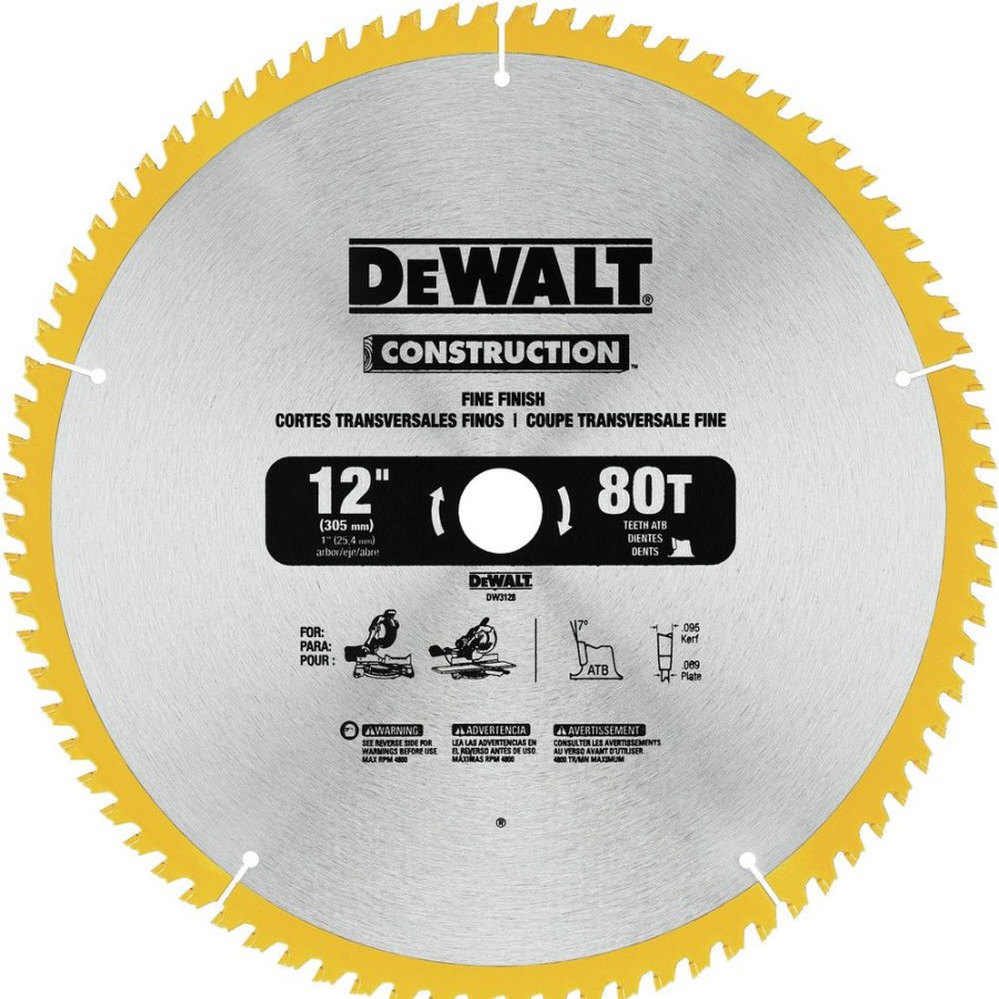 Power Tools * | Dewalt Dw3128P5D80I Series 20 12 In. 80 Tooth Saw Blade (2-Pack)