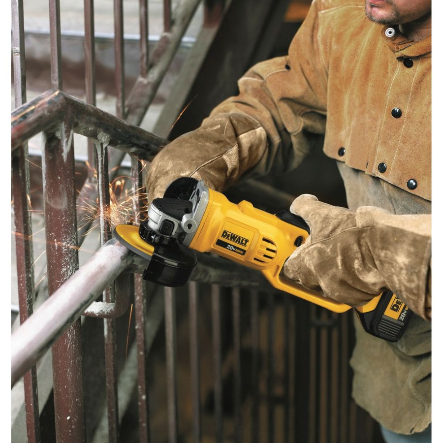 Power Tools * | Dewalt Dcg412B 20V Max Brushed Lithium-Ion 4-1/2 In. 5 In. Cordless Grinder (Tool Only)