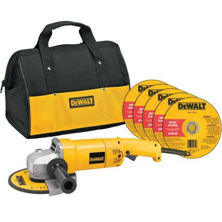 Power Tools * | Dewalt Dw840K 7 In. 8,000 Rpm 13.0 Amp Angle Grinder Kit