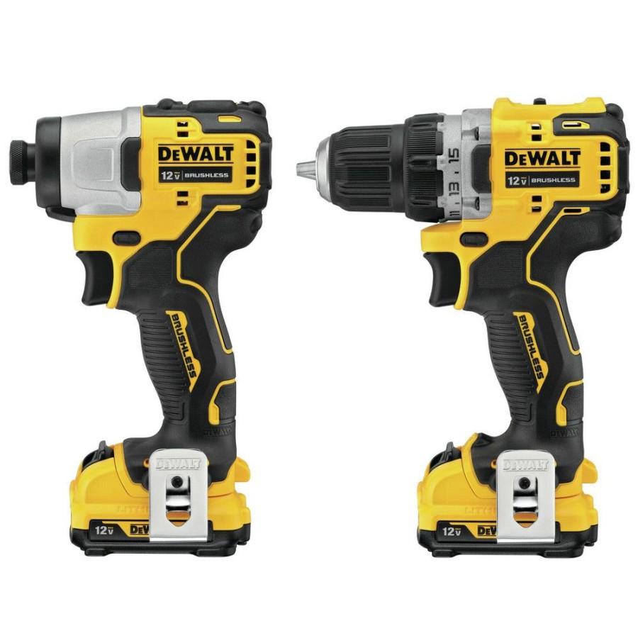 Power Tools * | Dewalt Dck221F2 Xtreme 12V Max Cordless Lithium-Ion Brushless 3/8 In. Drill Driver And 1/4 In. Impact Driver Kit (2 Ah)