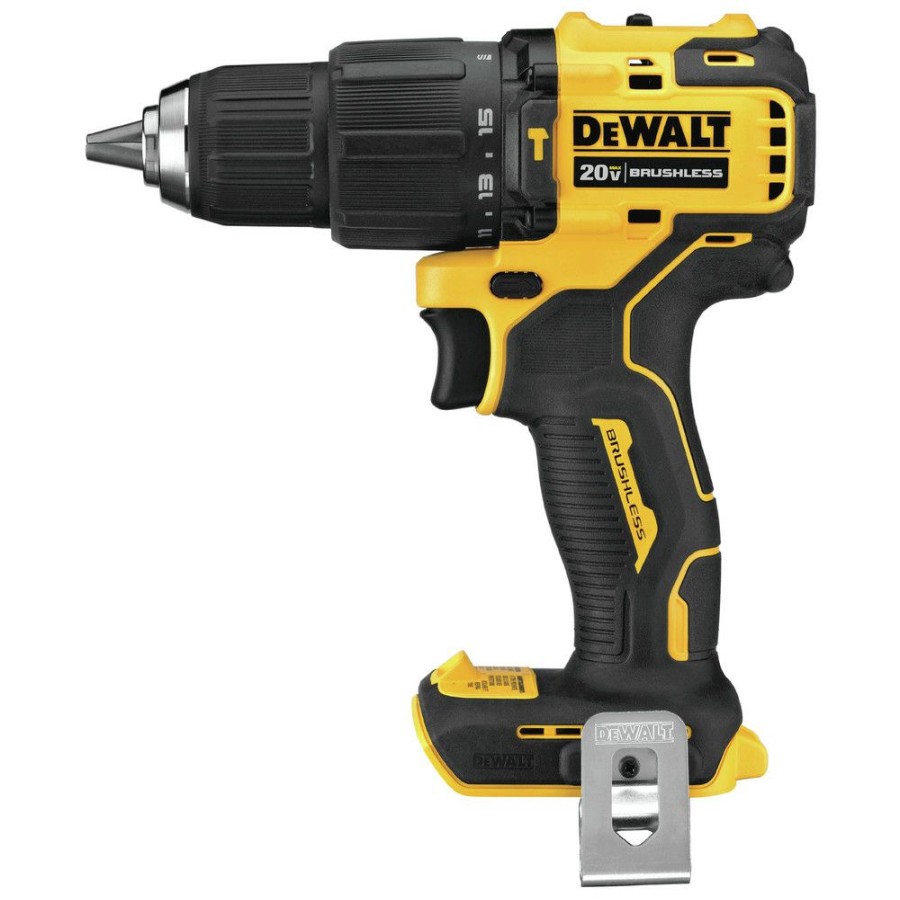 Power Tools * | Dewalt Dcd709B Atomic 20V Max Lithium-Ion Brushless Compact 1/2 In. Cordless Hammer Drill (Tool Only)