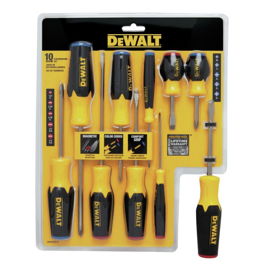 Hand Tools * | Dewalt Dwht62513 10-Piece Screwdriver Set