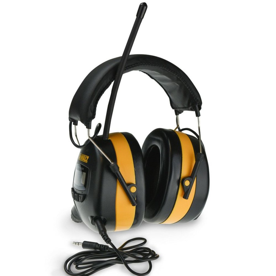 Power Tools * | Dewalt Dpg15 Am/Fm Digital Tune Ear Muff With Aux Connection