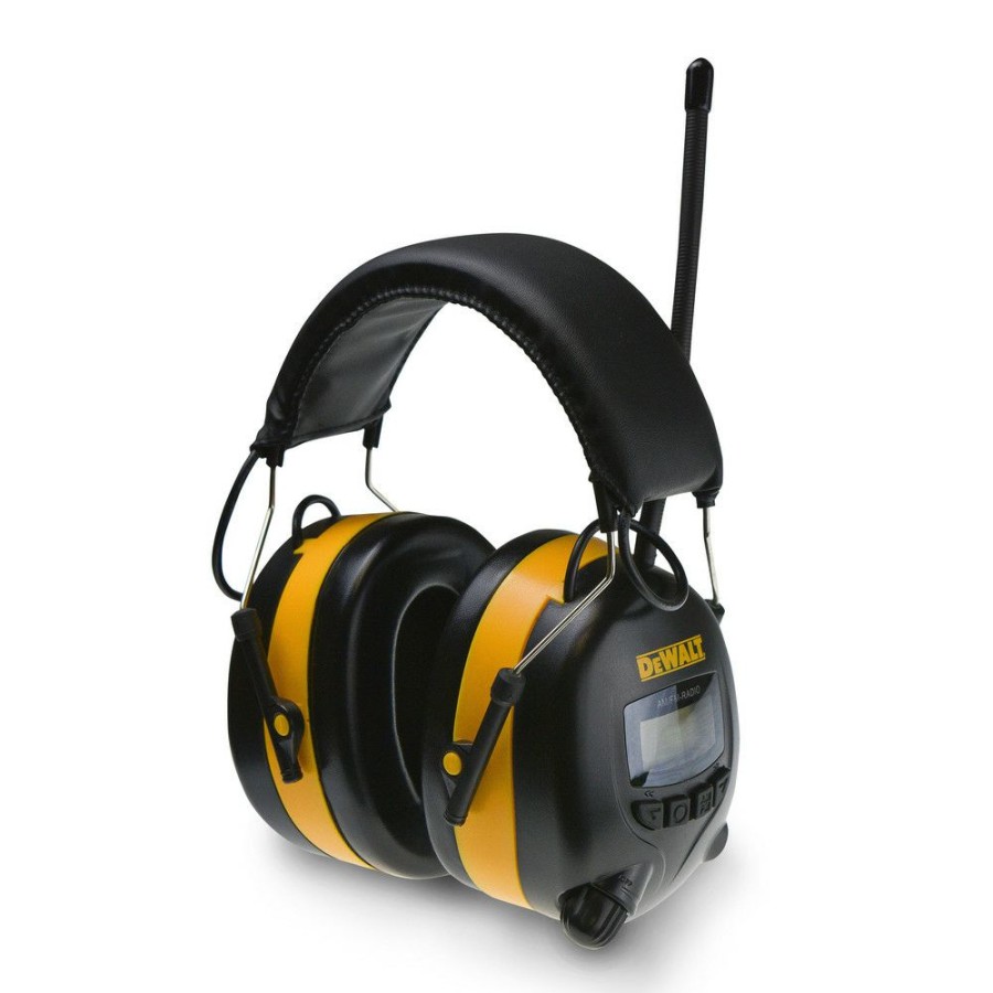 Power Tools * | Dewalt Dpg15 Am/Fm Digital Tune Ear Muff With Aux Connection