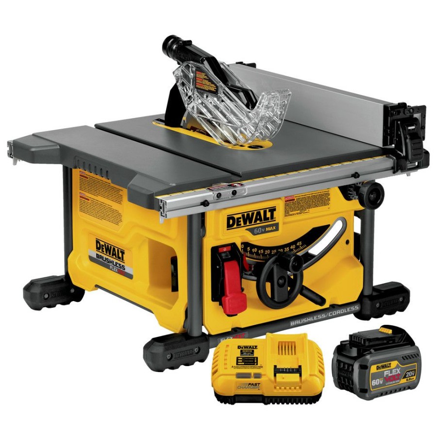 Power Tools * | Dewalt Dcs7485T1 60V Max Flexvolt Cordless Lithium-Ion 8-1/4 In. Table Saw Kit With Battery