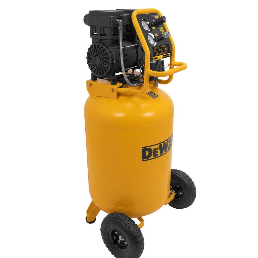 Air Tools And Equipment * | Dewalt Dxcmsac426 1.5 Hp 26 Gallon Vertical 150 Psi Quiet Wheelbarrow Air Compressor